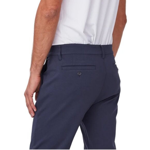 PAIGE Stafford Trouser Men’s 33x30 Navy Stretch Slim Fit Dress Pants Deep Anchor - Picture 11 of 11